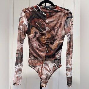 PrettyLittleThing Multicolor Patterned Bodysuit
